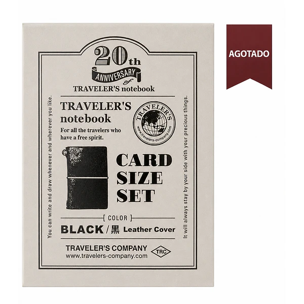 TRAVELER'S Notebook Card Size 20th Anniversary Black