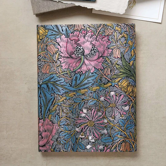 Paperblanks Agenda Mini 2027 Diaria William Morris, Pink Honeysuckle (Sangorski & Sutcliffe)