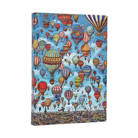Paperblanks Agenda Midi 2027 Diaria Balloon Festival (Pierre the Maze Detective)