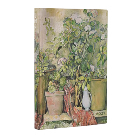 Paperblanks Agenda Midi 2027 Diaria Cezanne’s Terracotta Pots and Flowers