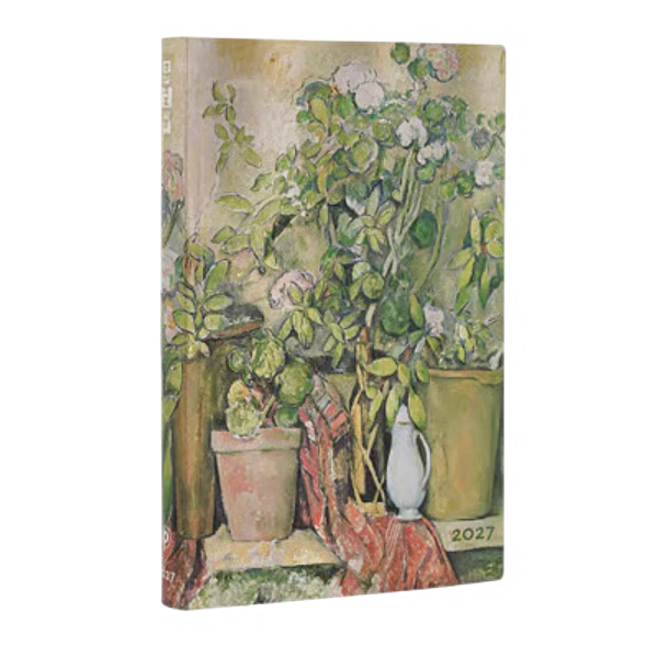 Paperblanks Agenda Midi 2027 Diaria Cezanne’s Terracotta Pots and Flowers