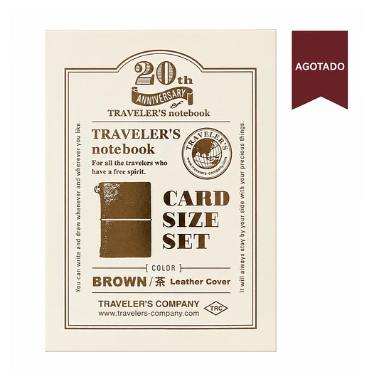 TRAVELER'S Notebook Card Size 20th Anniversary Brown