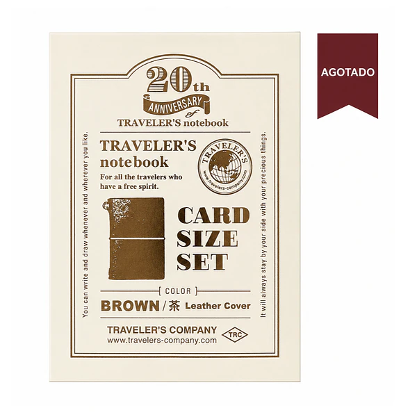 TRAVELER'S Notebook Card Size 20th Anniversary Brown