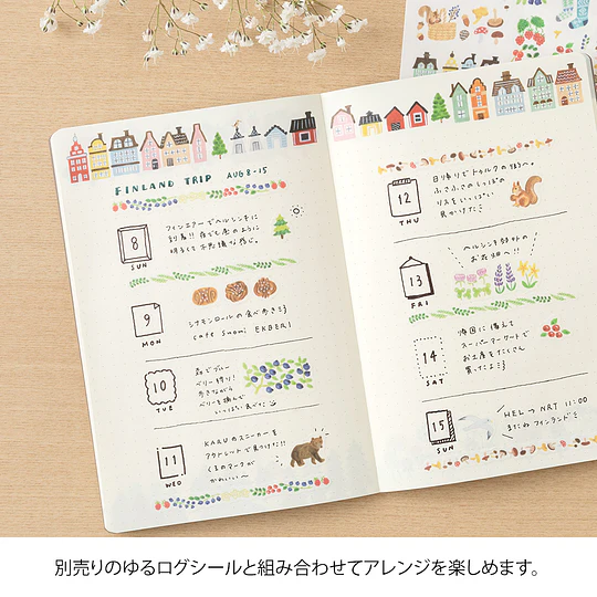 Yuru Log Notebook (B6) Scandinavia 