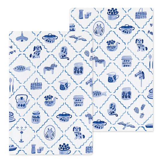 Yuru Log Notebook (B6) Blue Nordic