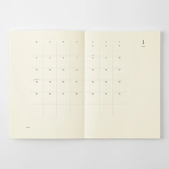 MD Notebook Diary 2027 (A5 Delgada)