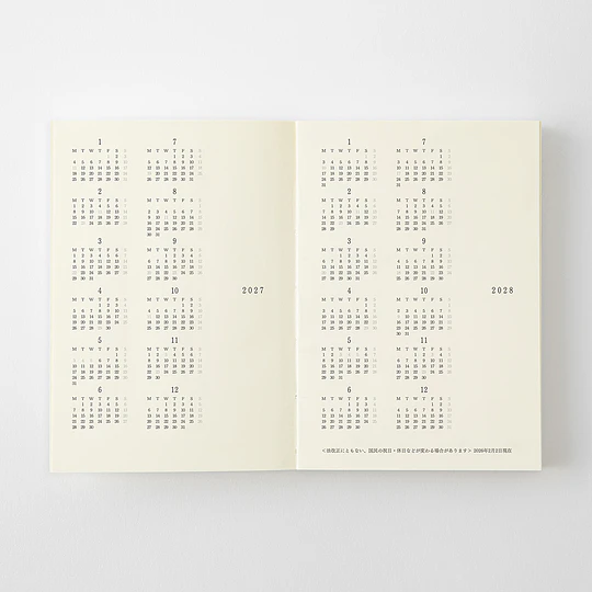MD Notebook Diary 2027 (A7)