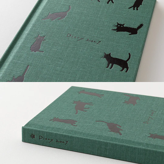 Midori Agenda Cat 2027 (B6) Green