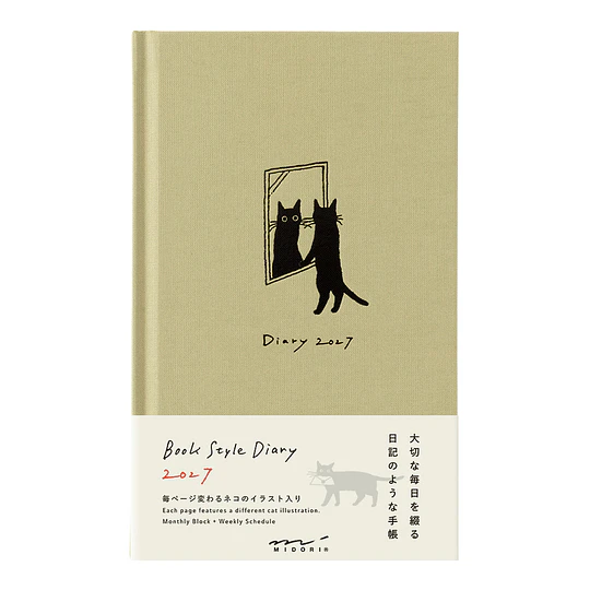 Midori Agenda Cat 2027 (B6) Beige