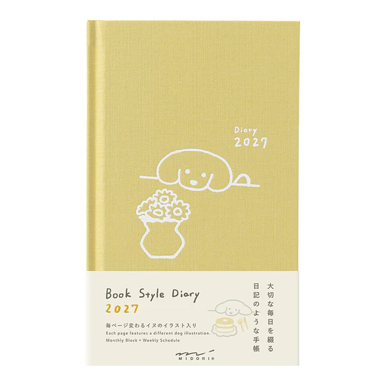 Midori Agenda Dog 2027 (B6) Yellow