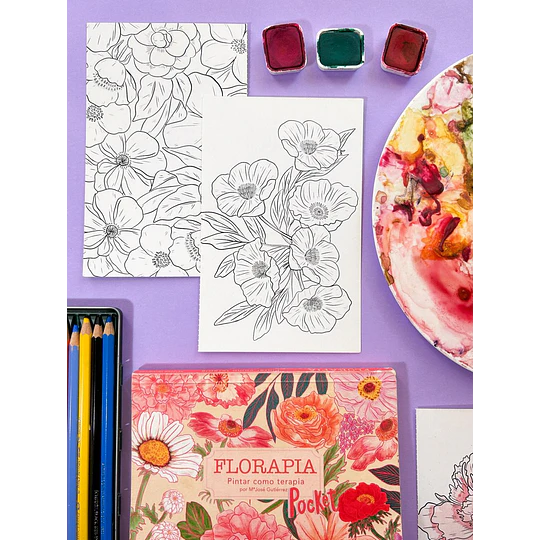 Libro de Pintar Floralia Pocket Casa Lapín
