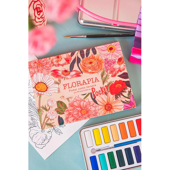 Libro de Pintar Floralia Pocket Casa Lapín