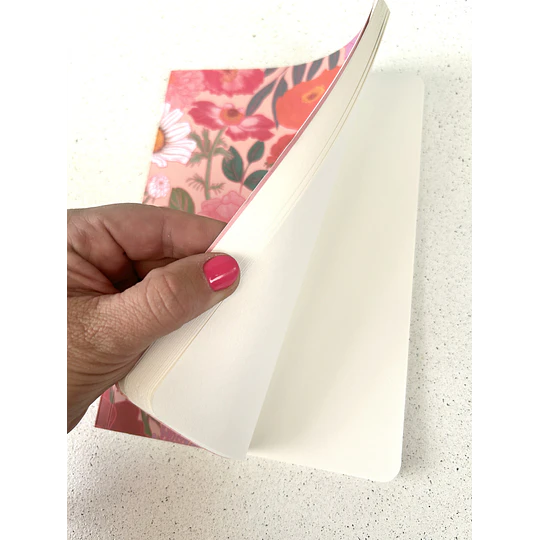 Libreta Rosada Flores Casa Lapín 