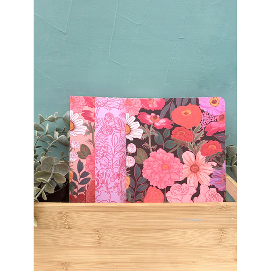 Libreta Rosada Flores Casa Lapín 