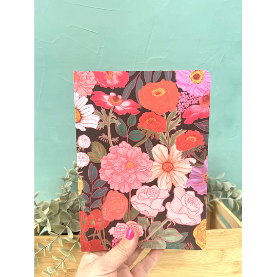 Libreta Negra Flores Casa Lapín