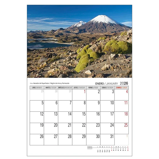 Calendario Chile 2027 Pared