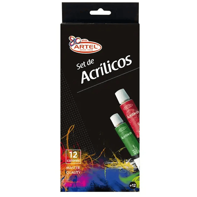 Set 12 Acrílicos 12 ml. Artel