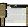 Planner Calendario Agenda Mensual Escritorio 2024