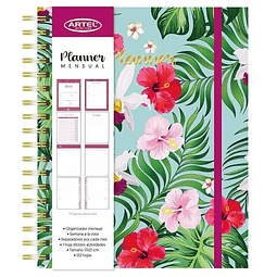 Planner 12 meses Flores 17 x 21cm ARTEL