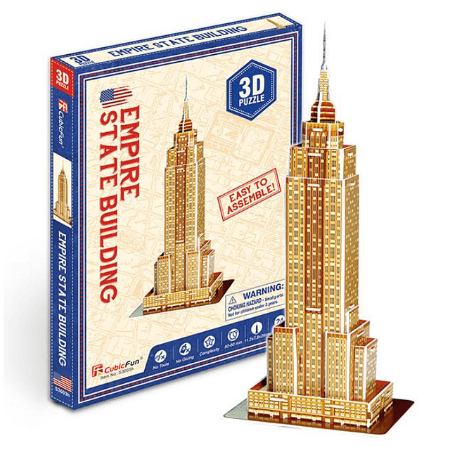 Edificio Empire State Miniatura Armable Puzzle 3D 24 Piezas