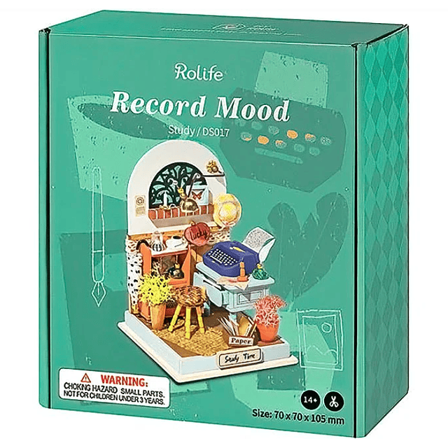 Miniatura Cuarto de Estudio Record Mood Study Robotime