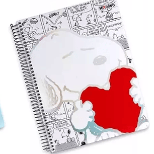 Cuaderno Carta Snoopy - 3 Materias / Papel Premium 80G