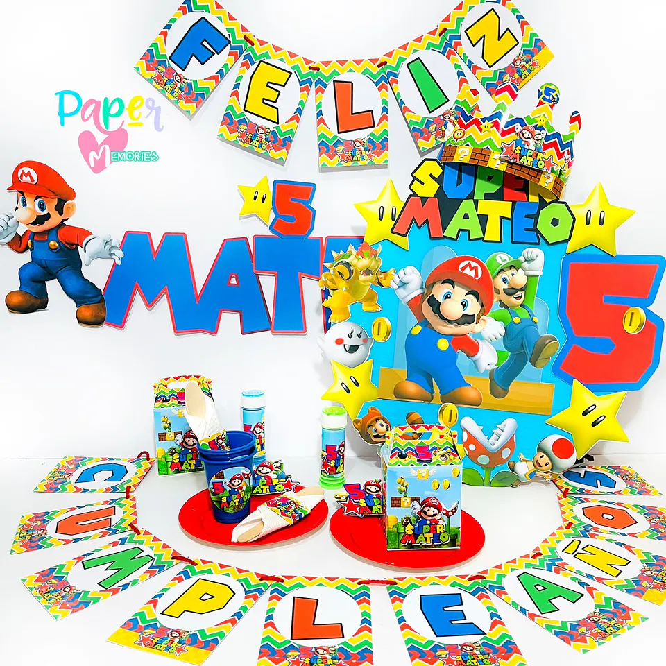 Cotillón Super Mario 1 1