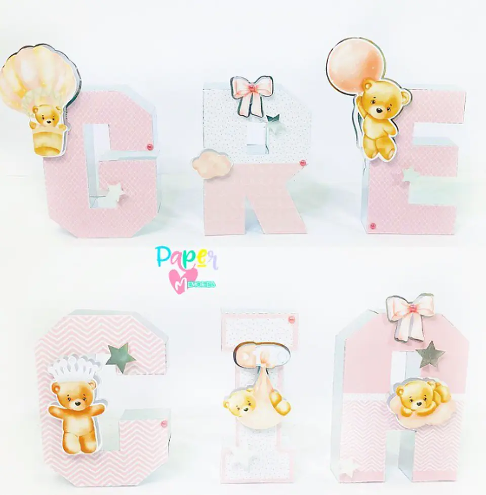Decoración baby shower 3D  2
