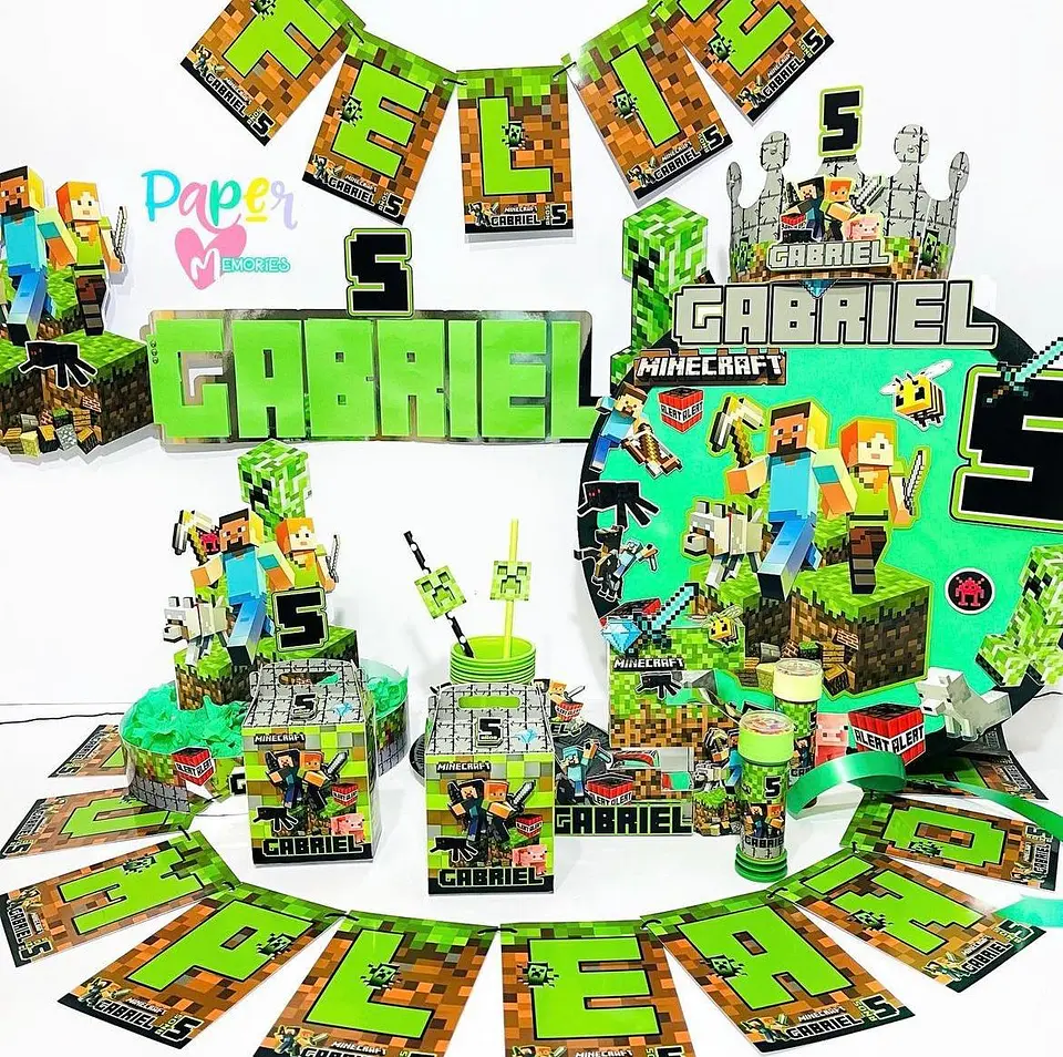 Cotillón Minecraft 1