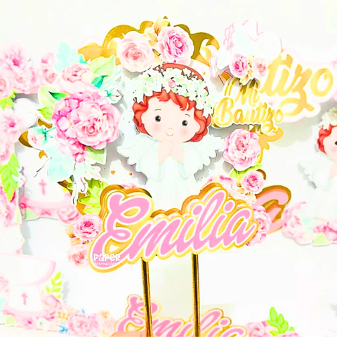 Topper cake bautizo