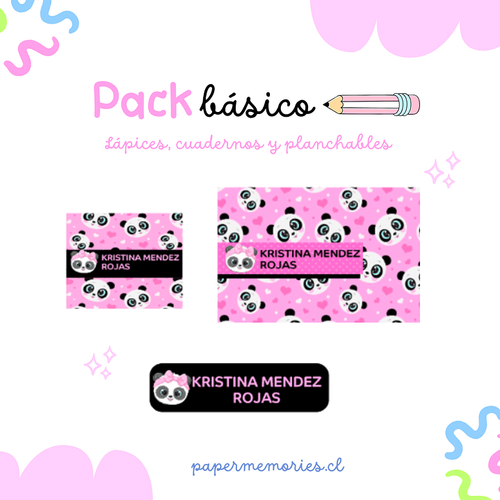 Etiquetas Escolares Pack Básico 1