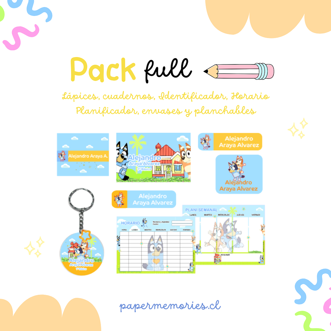 Etiquetas Escolares Pack Full 1