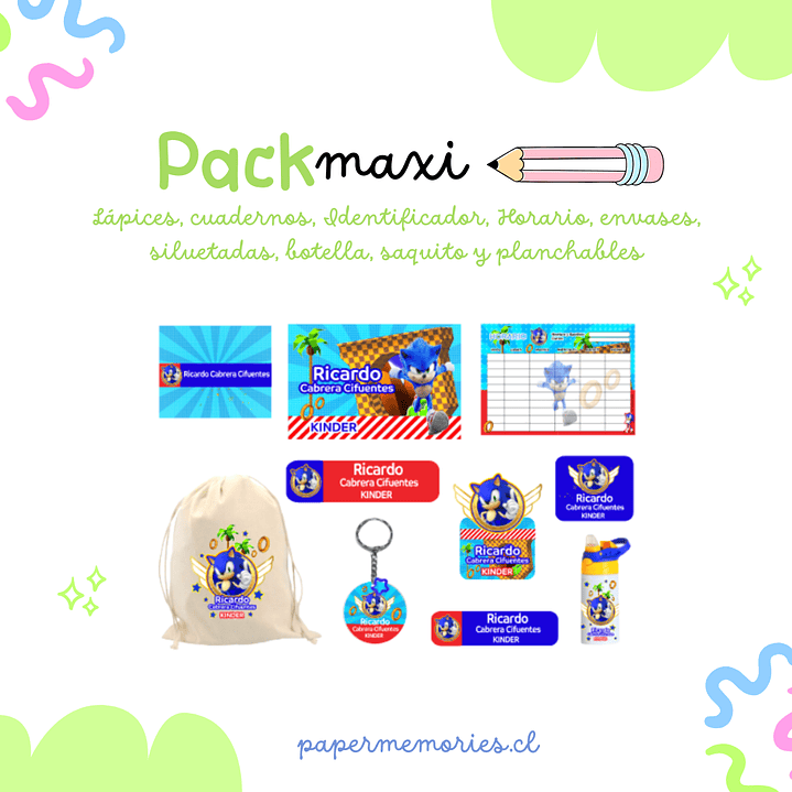 Etiquetas Escolares Pack Maxi 1