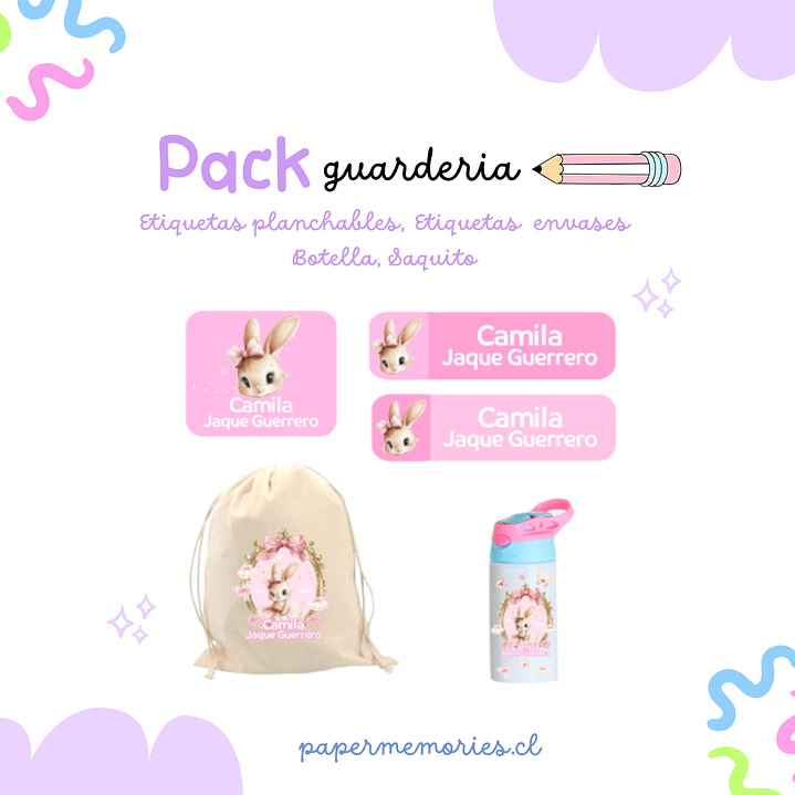 Etiquetas Escolares Pack Guarderia 1