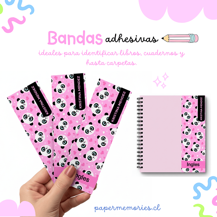 Etiquetas Escolares Bandas  1