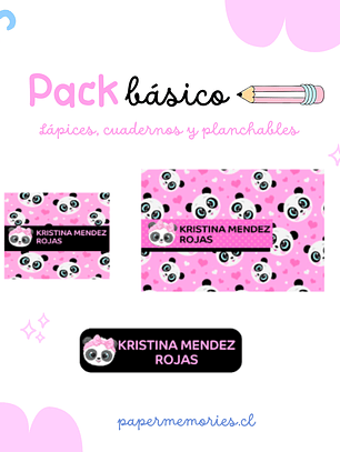 Etiquetas Escolares Pack Básico
