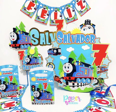 Cotillón tren thomas 2