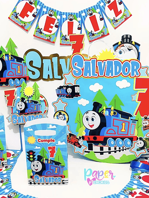 Cotillón tren thomas 2