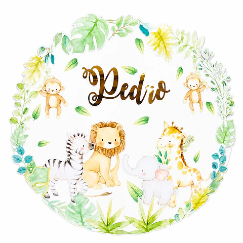 Nombre Circular 50cm baby shower