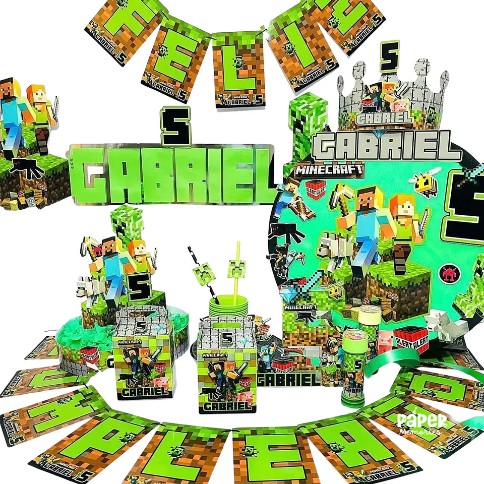 Cotillón Minecraft 1