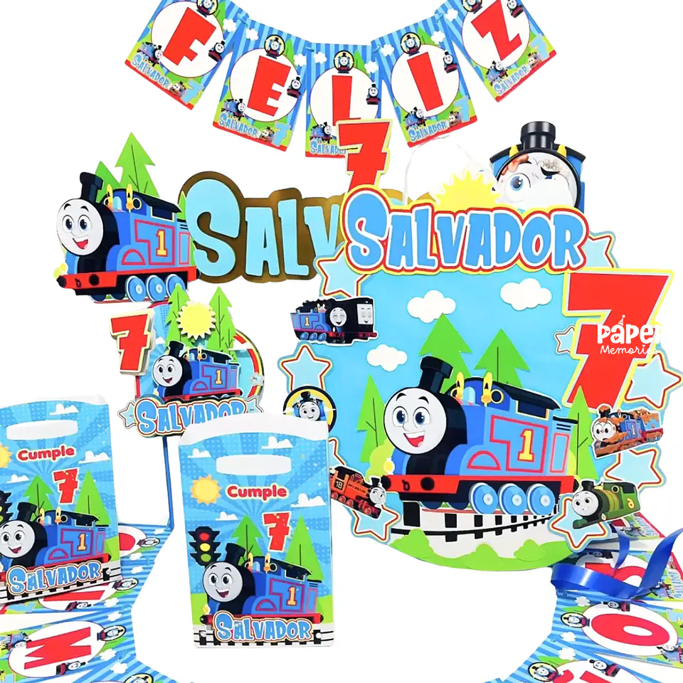 Cotillón tren thomas  1