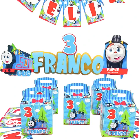 Cotillón tren thomas 