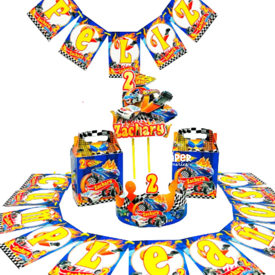Cotillón Hot wheels  1