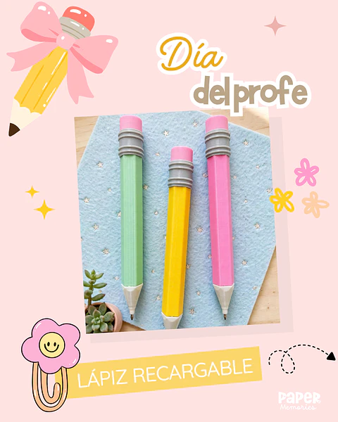 Lápiz jumbo 3D día del profe
