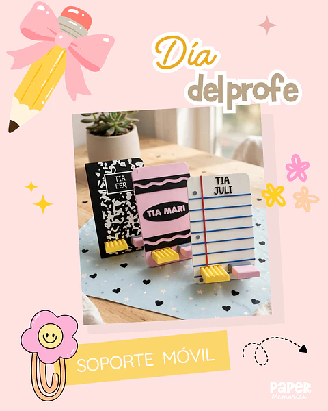 Soporte para celular día del profesor