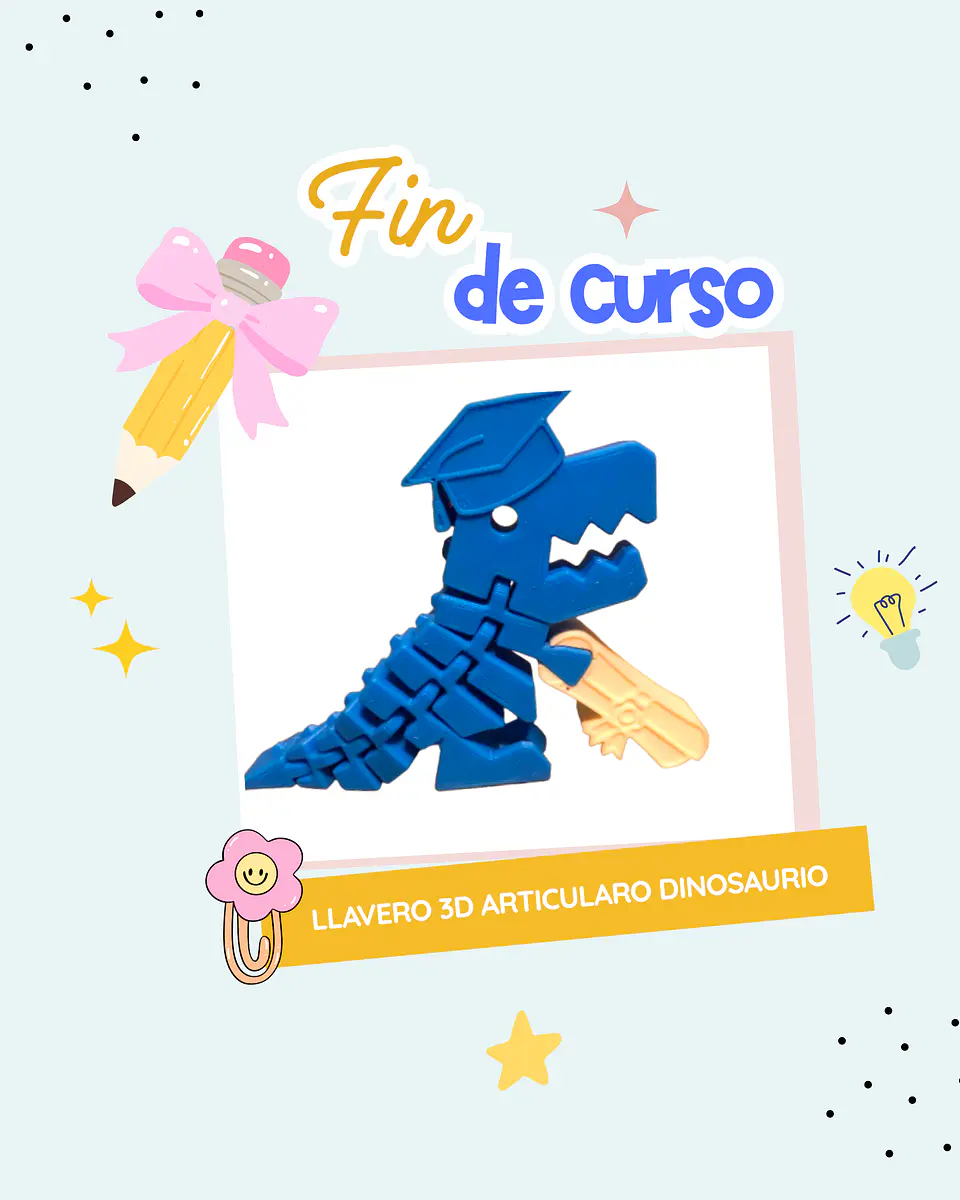 Llavero dinosaurio articulado 1
