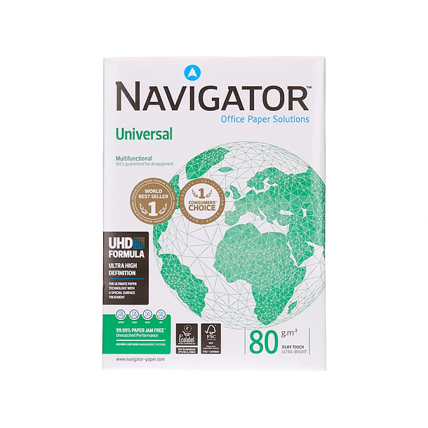  Papel fotocopia A4 80gr Navigator 5x500fl. 1