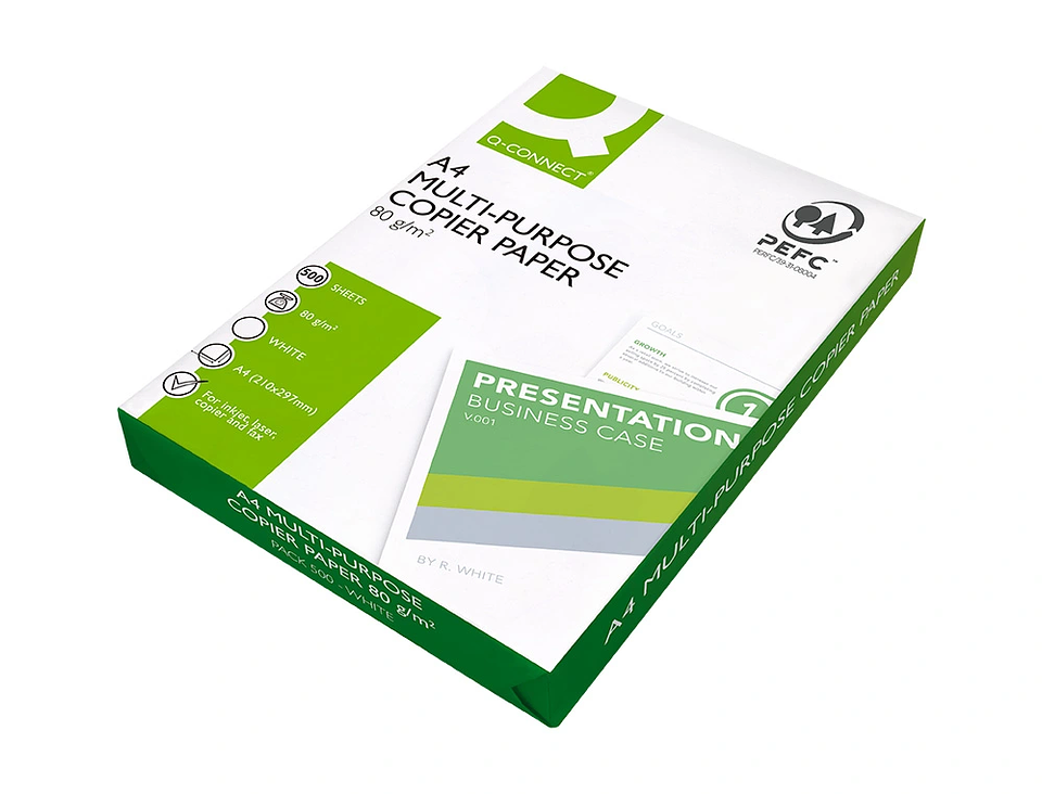 Papel fotocopia q-connect economy A4 80 gr 5x500 3