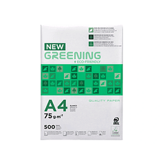        Papel fotocopia greening A4 75 gr 5x500