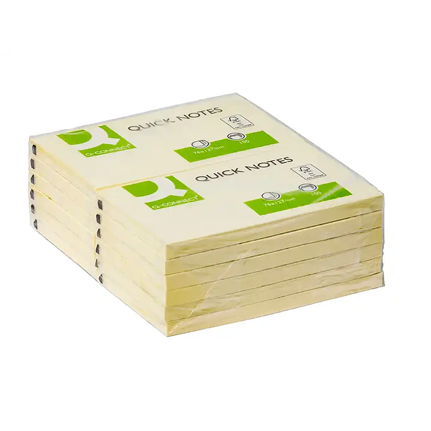Bloco notas adesivas amarelo 76x127 100fl. 12un. 2